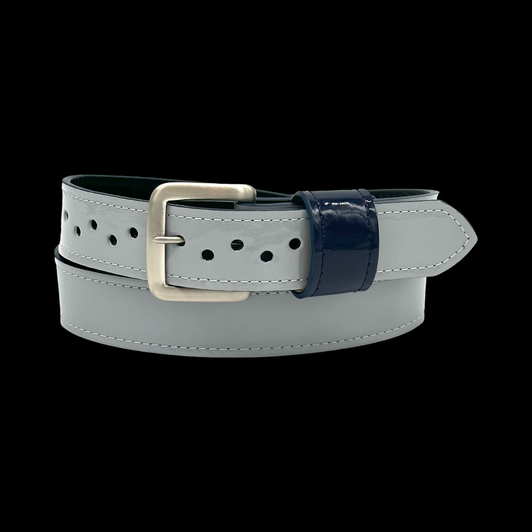 Gray & Navy Baseball Belt
