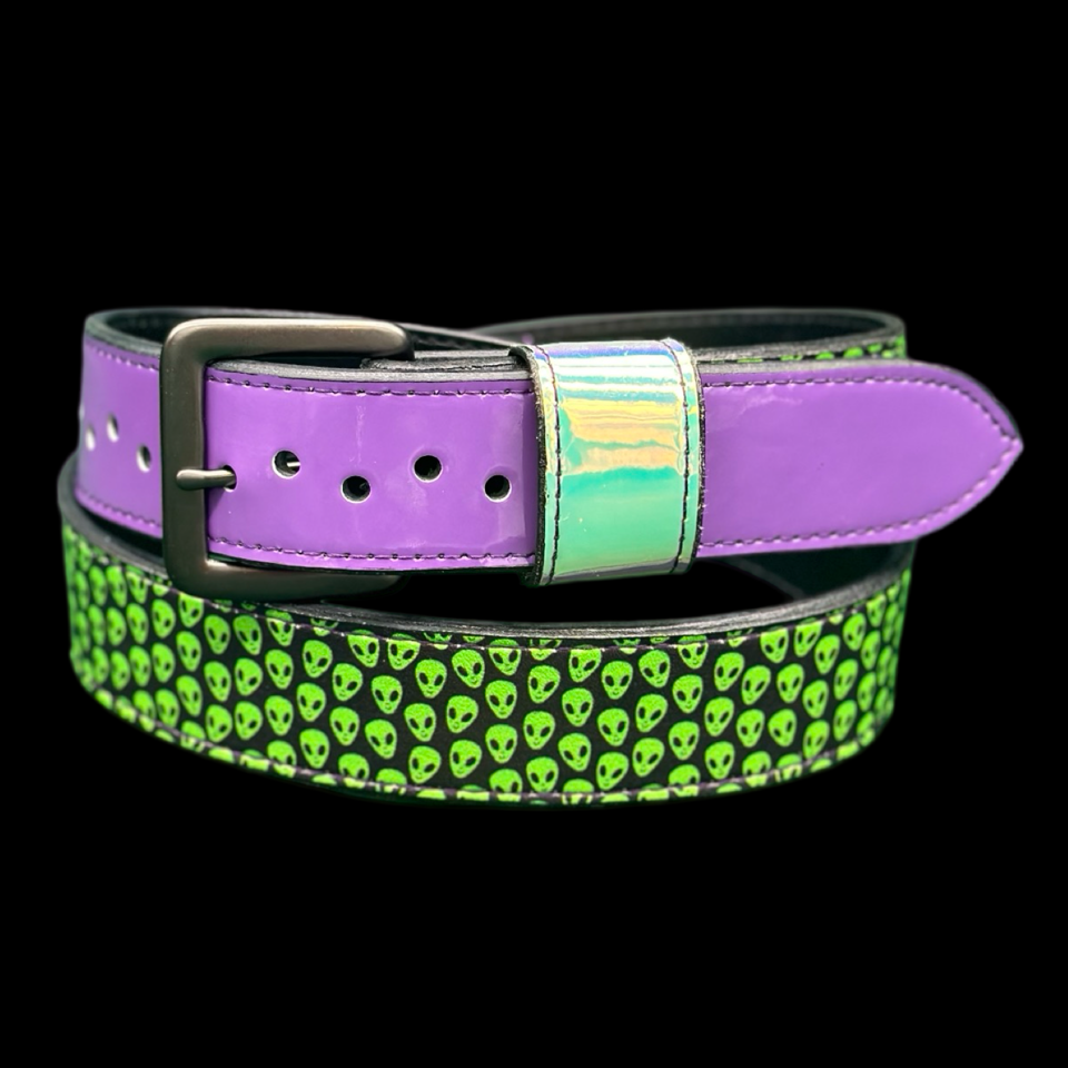 Little Green Men Baseball Belt