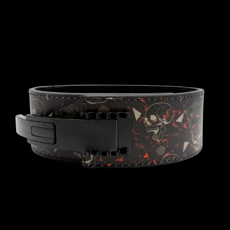 4" 10mm Skull Lever Belt