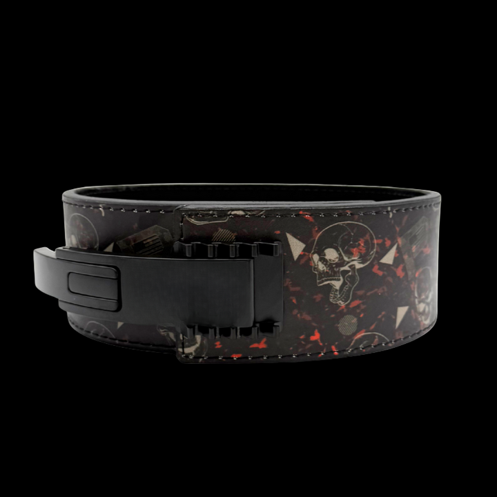 4" 10mm Skull Lever Belt