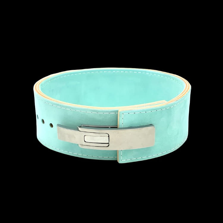 13mm Suede Lever Belt (Aqua)