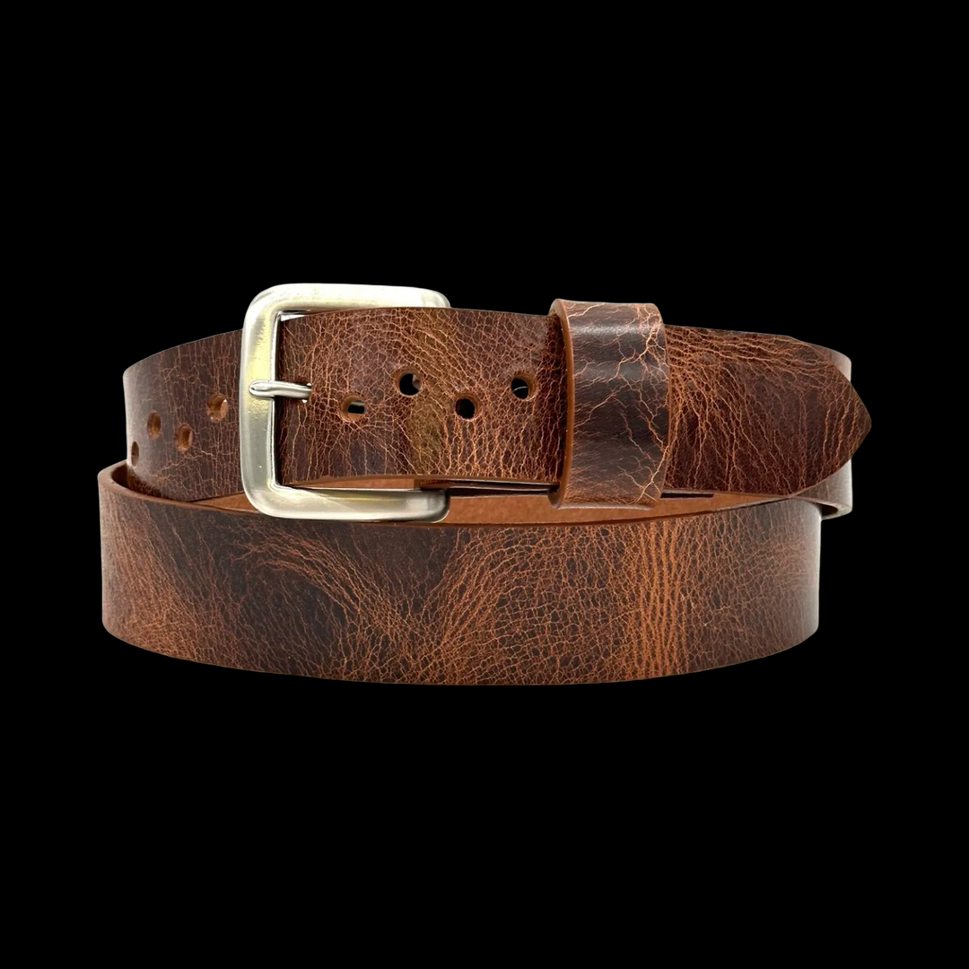 Custom Dress Belt - Brown Water Buffalo Custom Dress Belt - Brown Water Buffalo