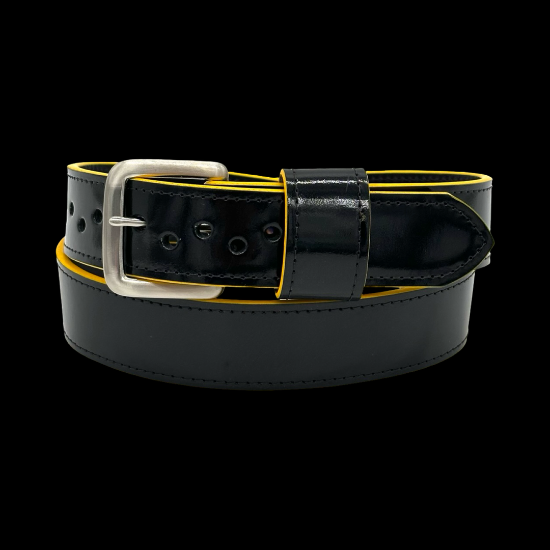 Black & Yellow Baseball Belt