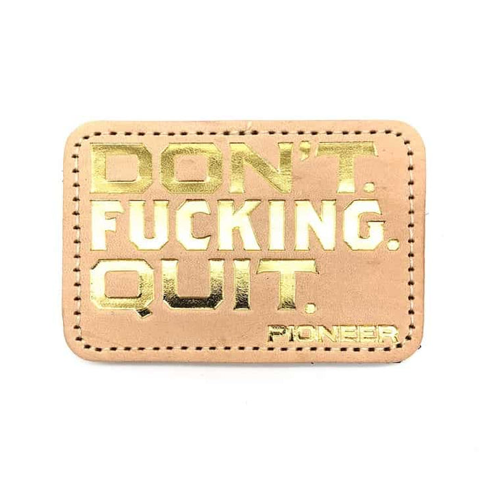 DFQ Gold Foil Leather Patch