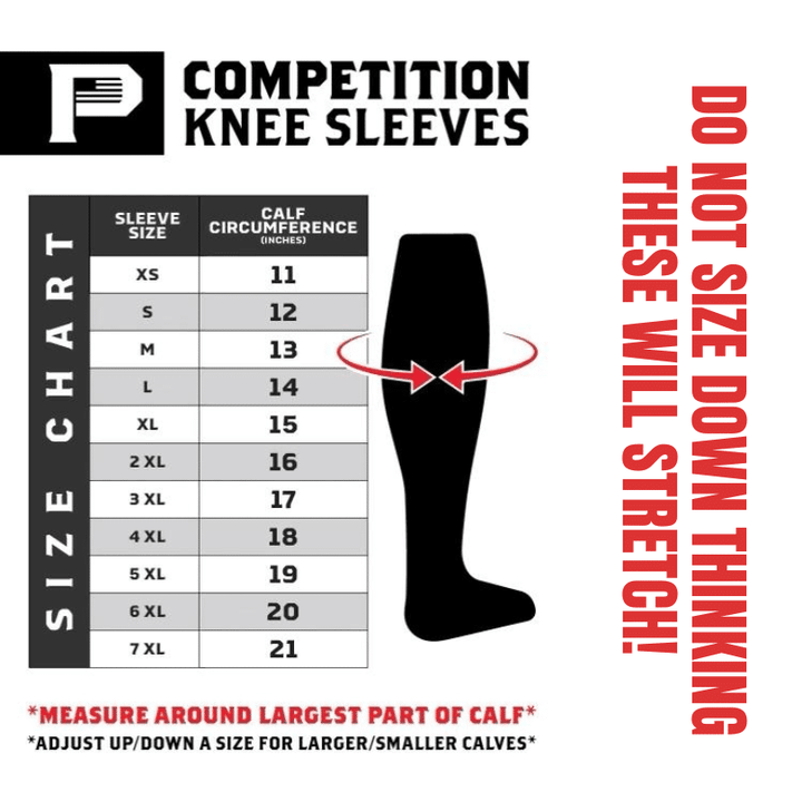 Knee Sleeve Size Chart