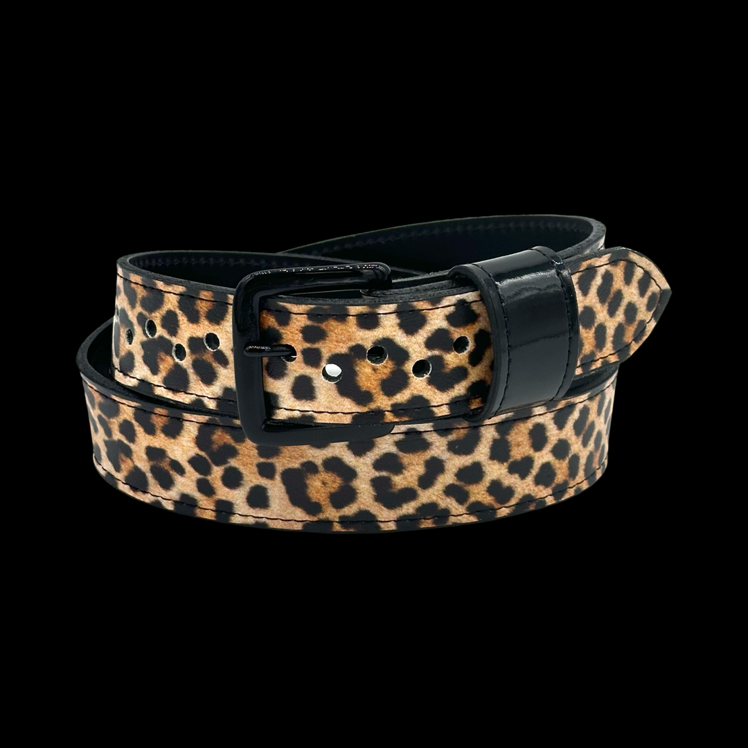 Leopard Baseball Belt
