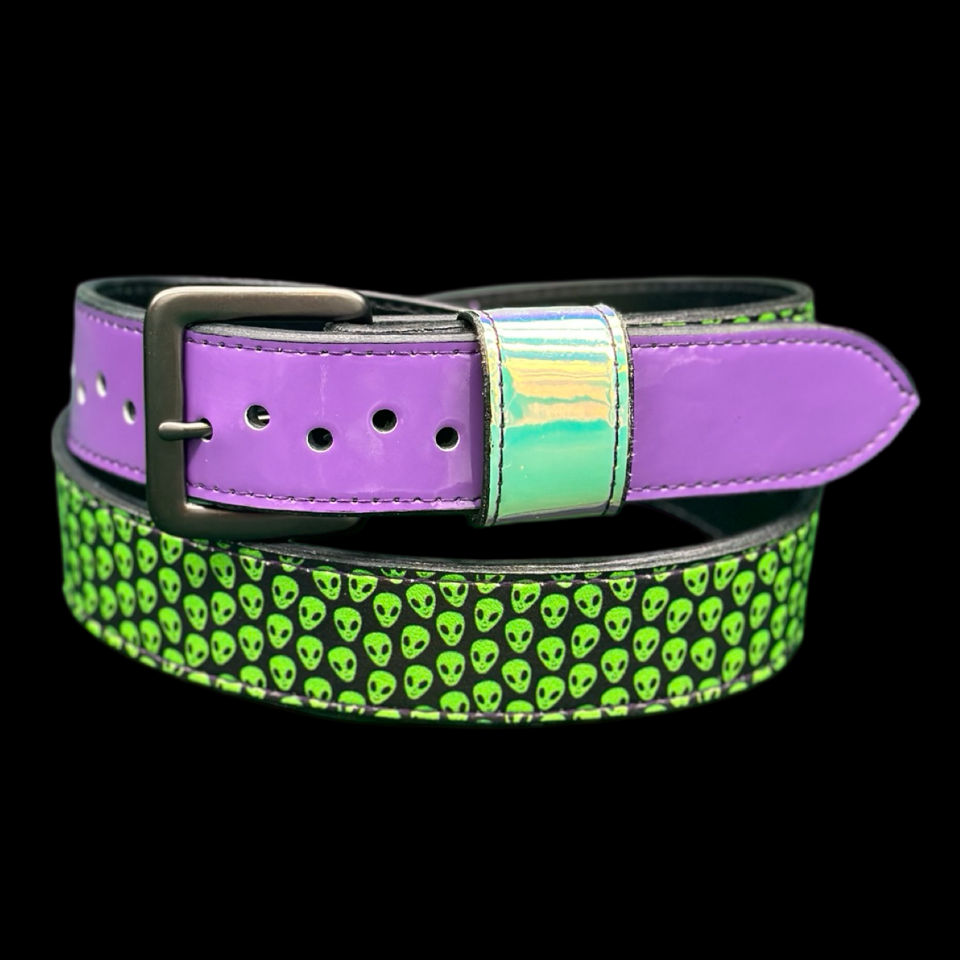 Little Green Men Baseball Belt