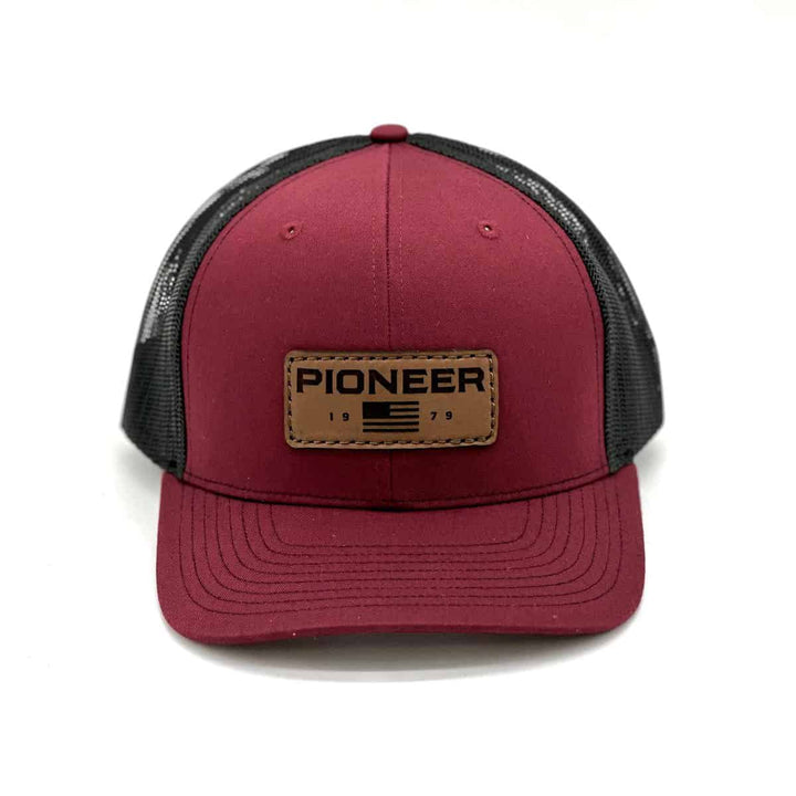 Pioneer Leather Patch Hat Maroon