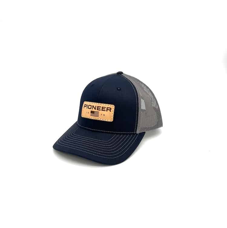 Pioneer Leather Patch Hat Navy