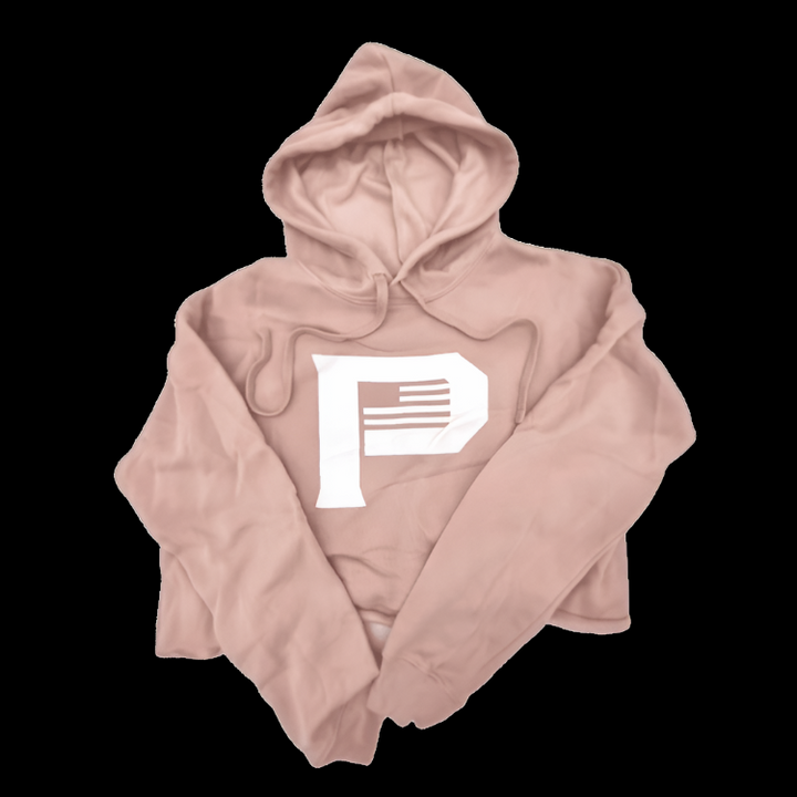 Peach Crop Top Hoodie