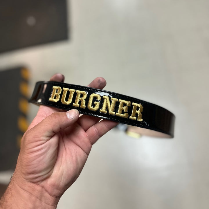 Pioneer Custom Baseball Belts-Back Text