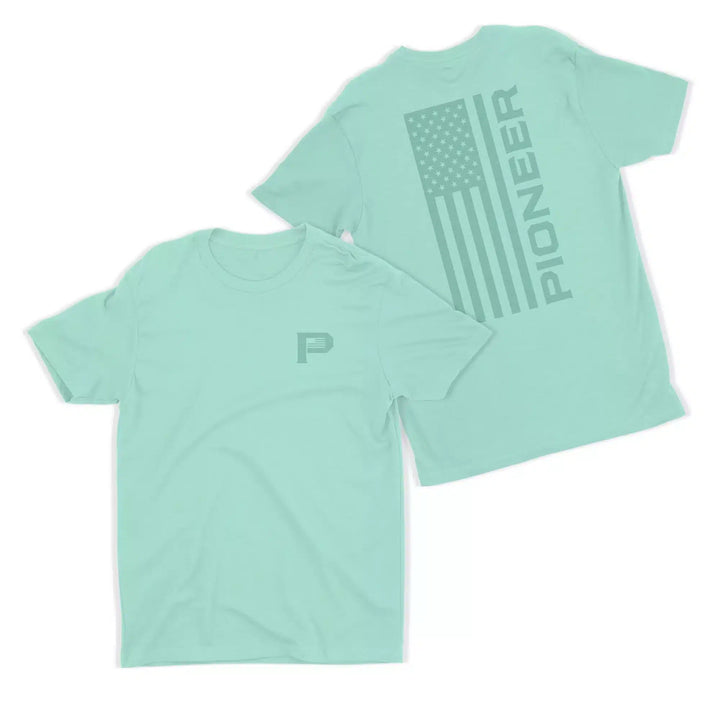 Pioneer Flag Bella Canvas Shirts-Mint