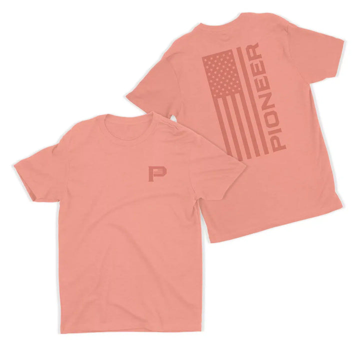 Pioneer Flag Bella Canvas Shirts-Salmon