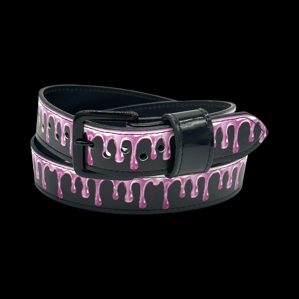 Purple Drip Baseball Belt