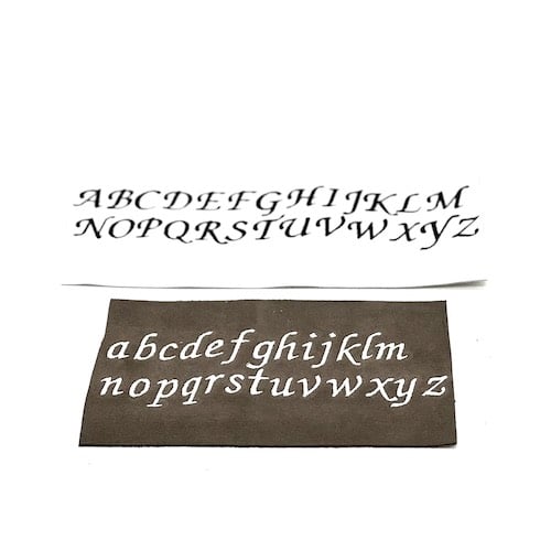 Script Font Embroidery Samples