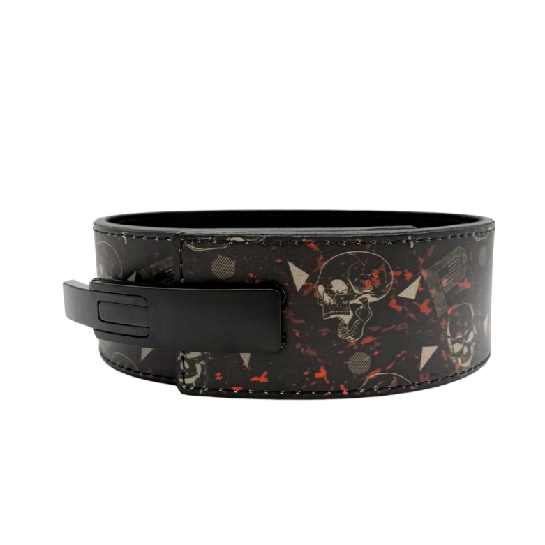 4" 10mm Skull Lever Belt