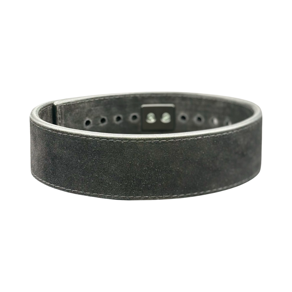 Stock 3" 10mm Black Double Suede Lever Weight Belt-Back