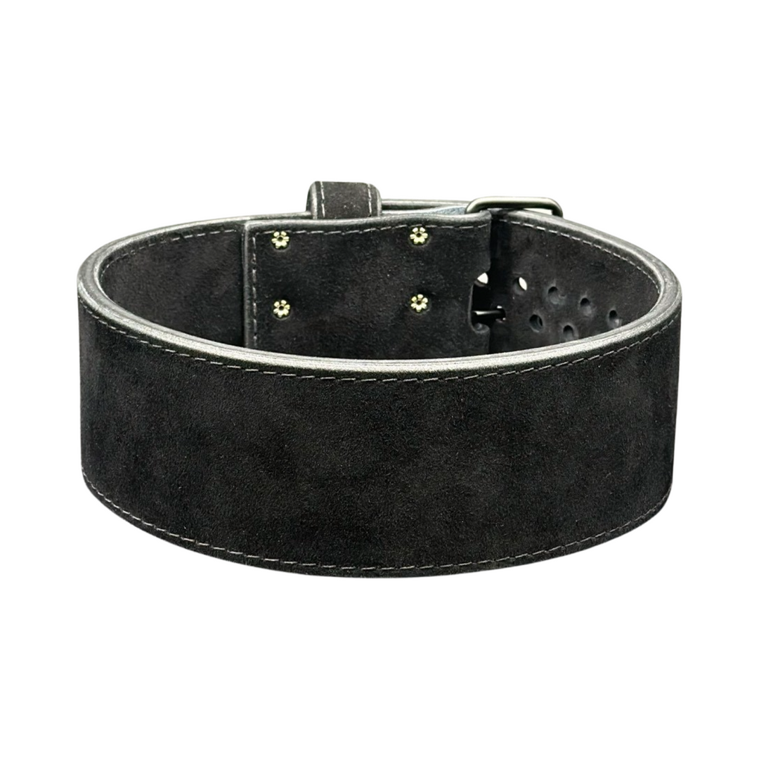 Stock 4" Double Suede Pioneer Cut Powerlifting Belt-back