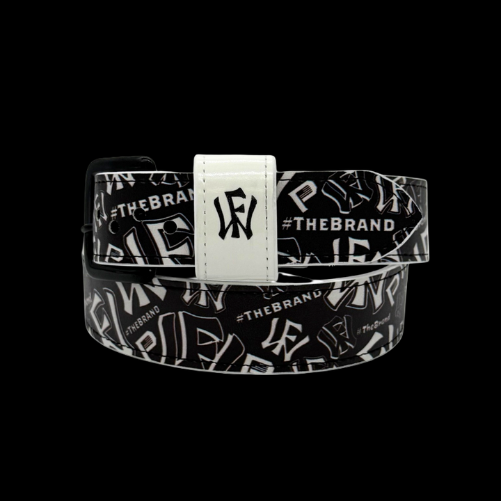 WOW Factor Baseball Belt Black with White