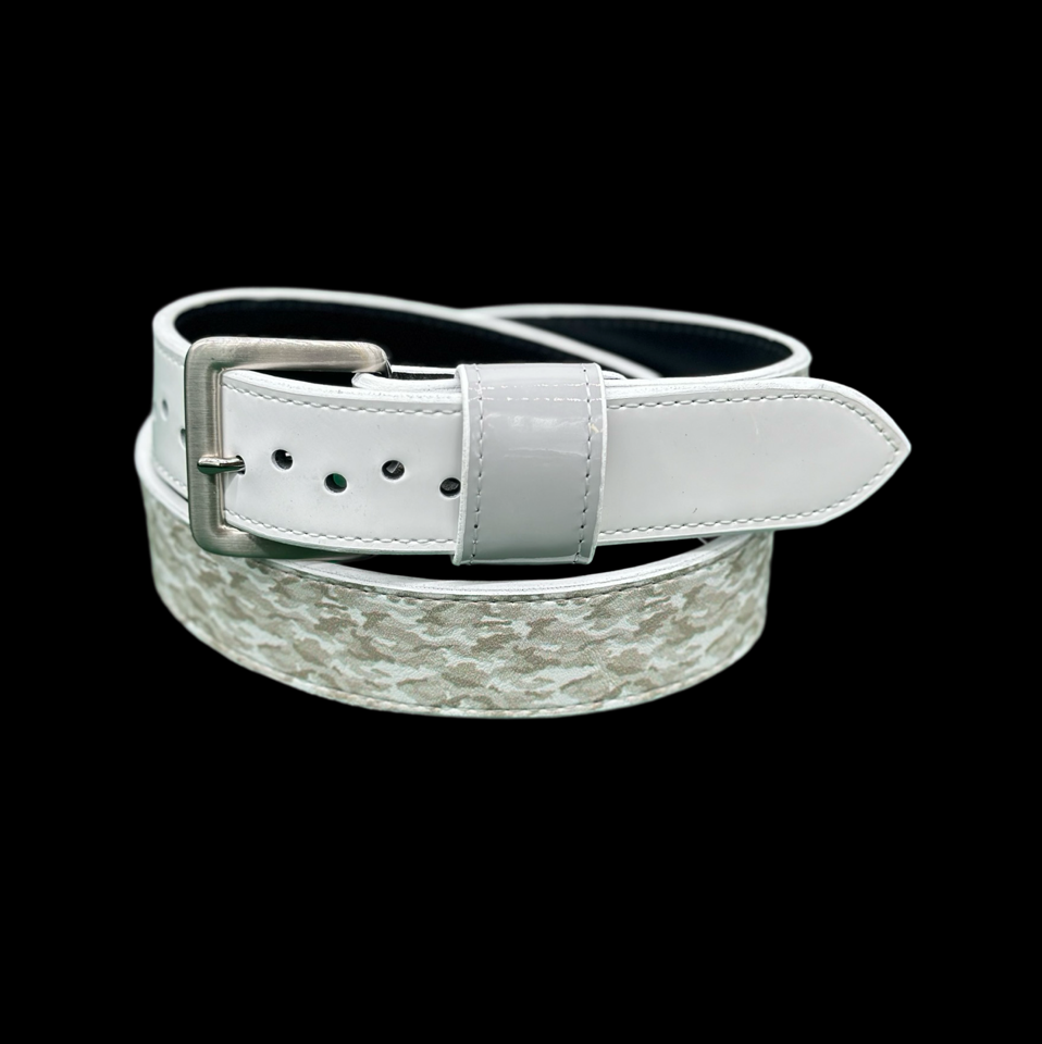 White Camo Baseball Belt