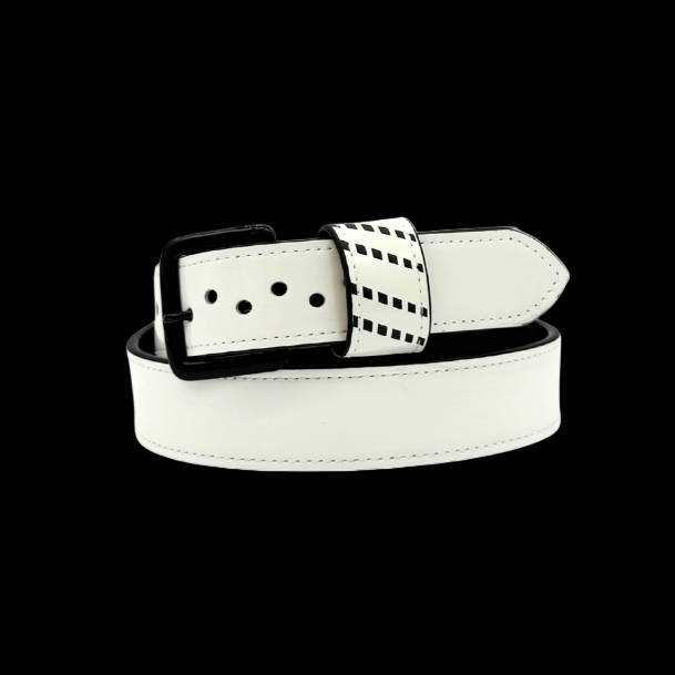 White Sqairz Baseball Belt