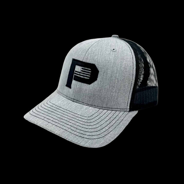 Gray and Black Pioneer Embroidered Hat